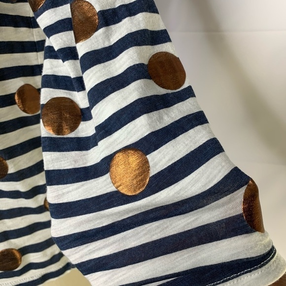 J.Crew Blouse Cotton Size Medium Brown Blue EUC - Picture 2 of 5